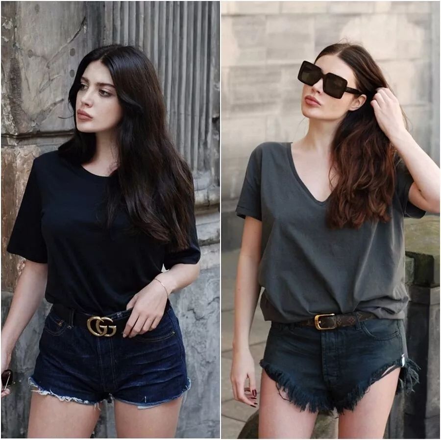 吴宣仪穿深v长裙,吴宣仪深v长裙