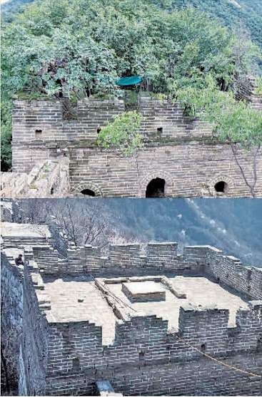 长城修缮前的样子,长城修缮砌墙