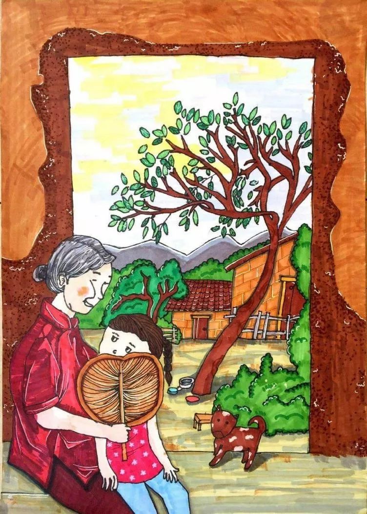 树洞画100幅欣赏,树洞松鼠儿童画