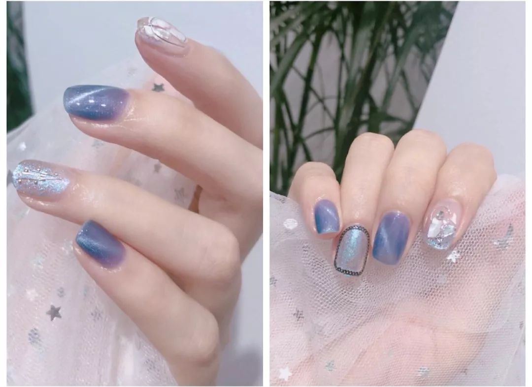 适合夏天的美甲显手白,超显手白的美甲带钻