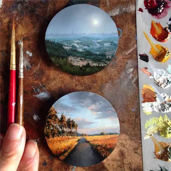 油画风景随身带,旅游景点油画