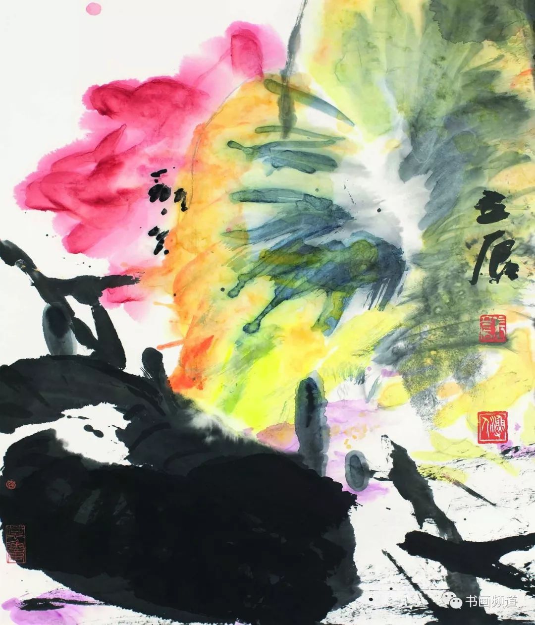 张立辰花鸟画教学系列视频,画家张立辰国画写意作品欣赏