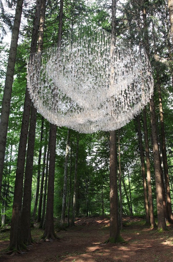 意大利雕塑灯落地灯,意大利雕塑公园里的水晶吊灯