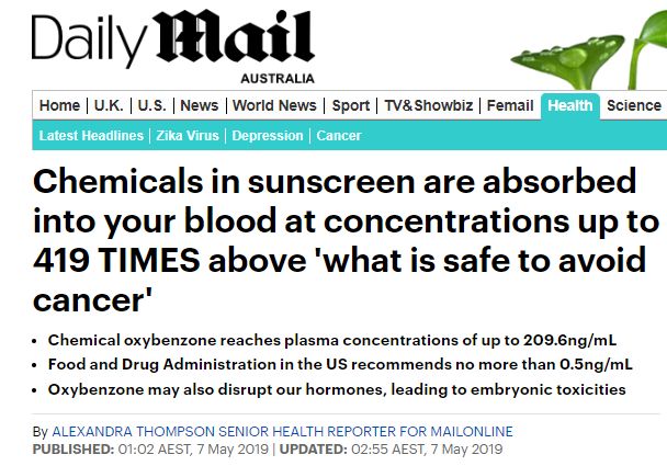 防晒霜让人衰老的成分,防晒霜氧化锌致癌