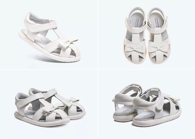 小蓝羊男童凉鞋,软牛皮软底时尚百搭平底凉鞋来了