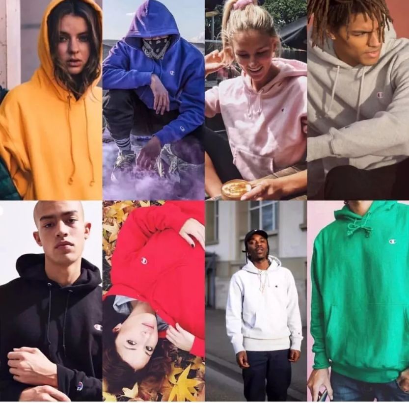 champion明星穿搭,全新champion冠军日版圆领卫衣