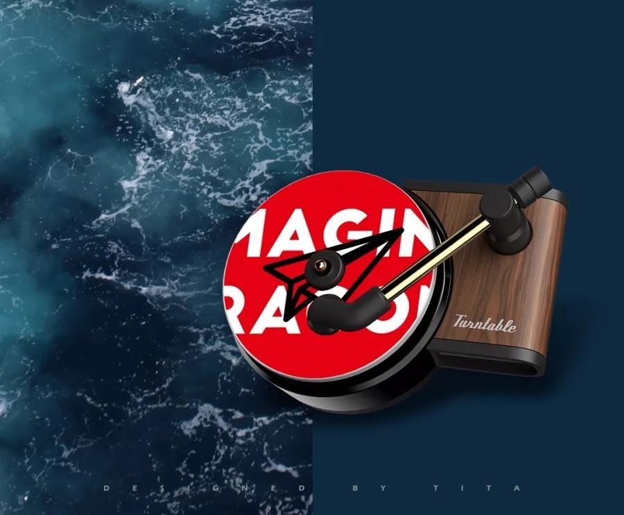 复古唱片机车载香熏,复古唱片车载香水