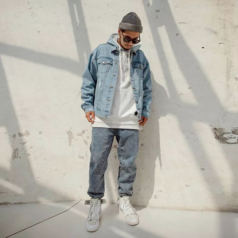 秋日牛仔的日常穿搭,初秋牛仔连衣裙搭配