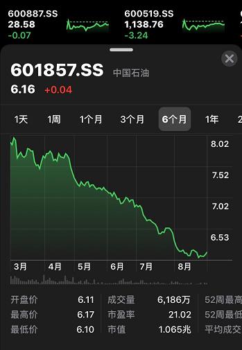 中石油财报为啥亏损,中国石油大跌超5%中石油a股成交额