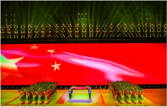 黄冈校运会开幕式入场表演,美爆了黄冈市五运会开幕式