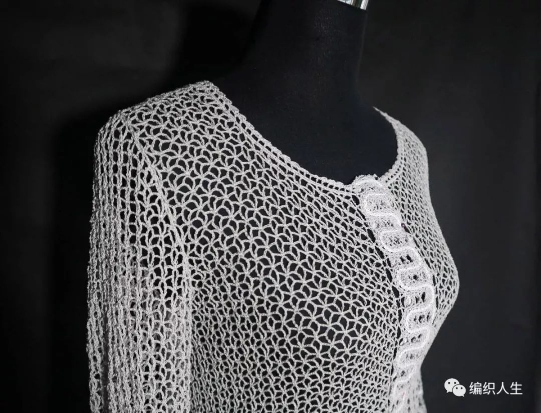 比利时花样套头短袖钩织全部教程,比利时领花钩织教程4