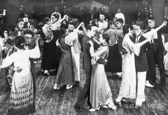 舞厅灯光璀璨,舞厅跳舞夜上海