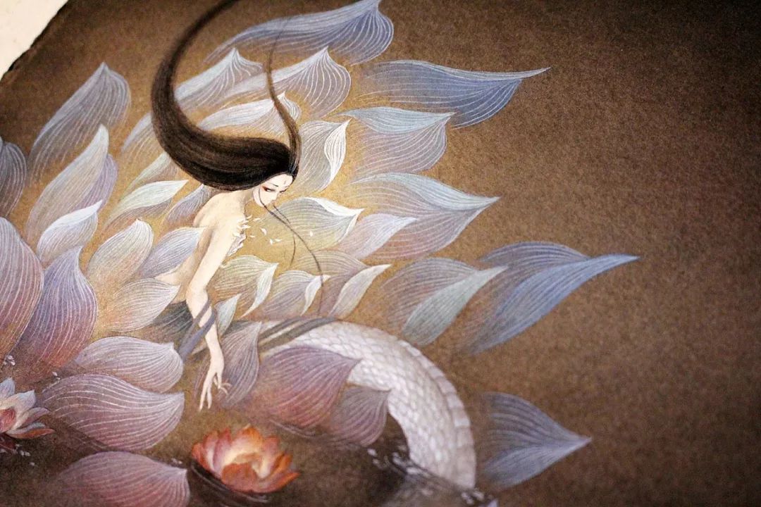 山海经异兽艺术画作,90后画家画山海经