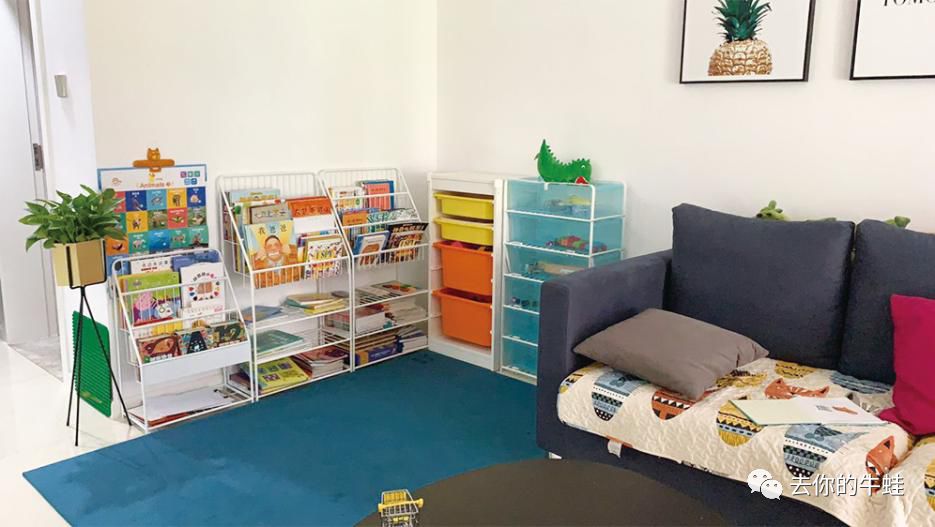 马卡龙书架+阅读地垫+阅读小桌，书香三连打造阅读角