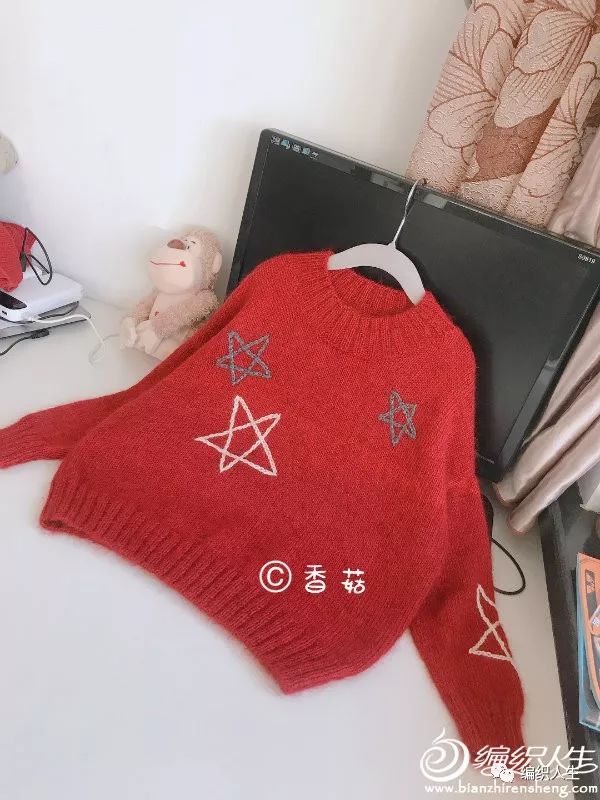 松鼠绒v领儿童毛衣编织完整教程,儿童套头满天星毛衣时尚编织教程