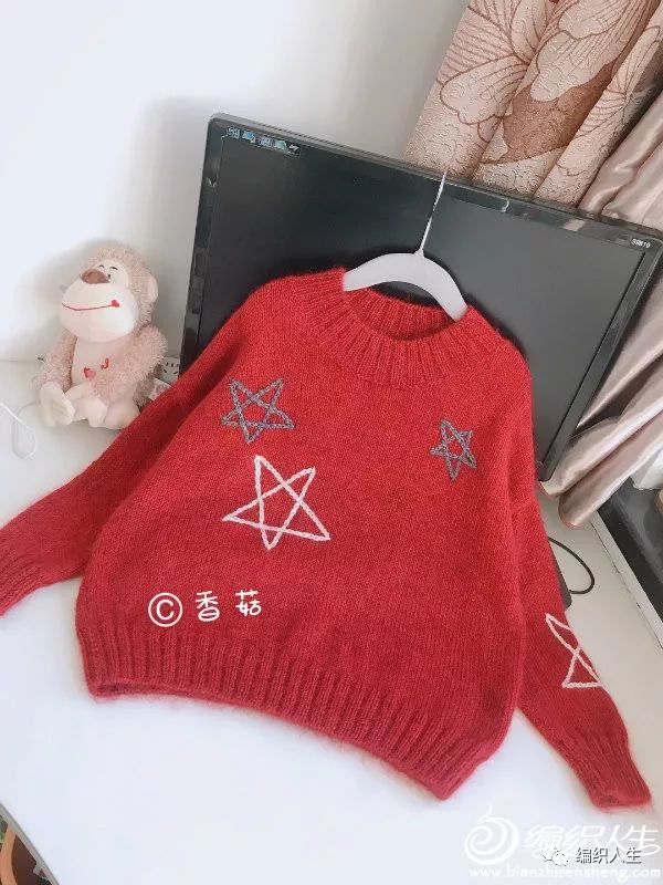 松鼠绒v领儿童毛衣编织完整教程,儿童套头满天星毛衣时尚编织教程