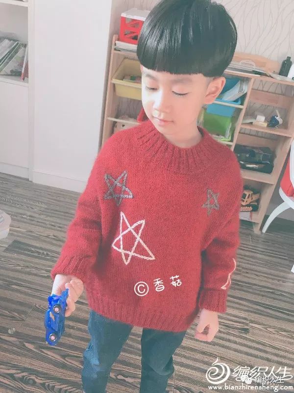 7岁女孩套头毛衣满天星编织教程,26支羊绒3股宝宝套头毛衣编织方法