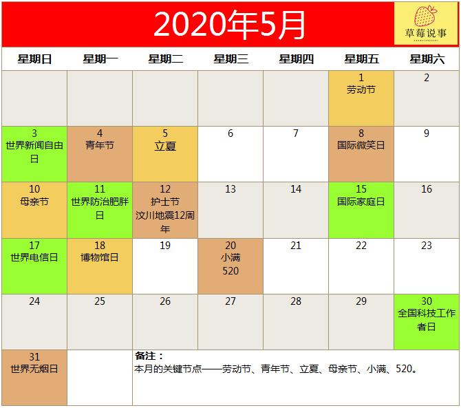 2022全年营销日历火热出炉,下半年营销日历