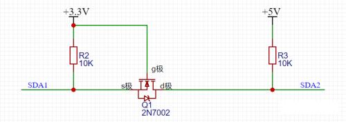 常见的电平转换电路图mos管,mos管同相电平转换电路