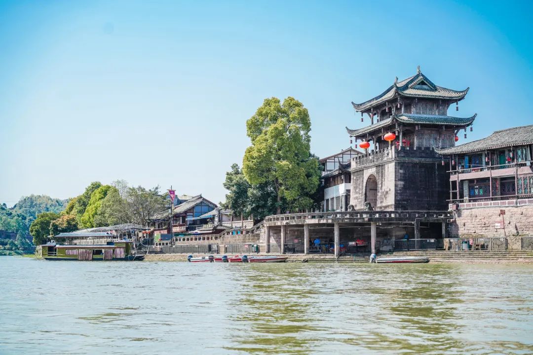 成都黄龙溪古镇美景竖屏,黄龙溪古镇小景