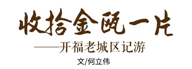何立伟:收拾金瓯一片——开福老城区记游