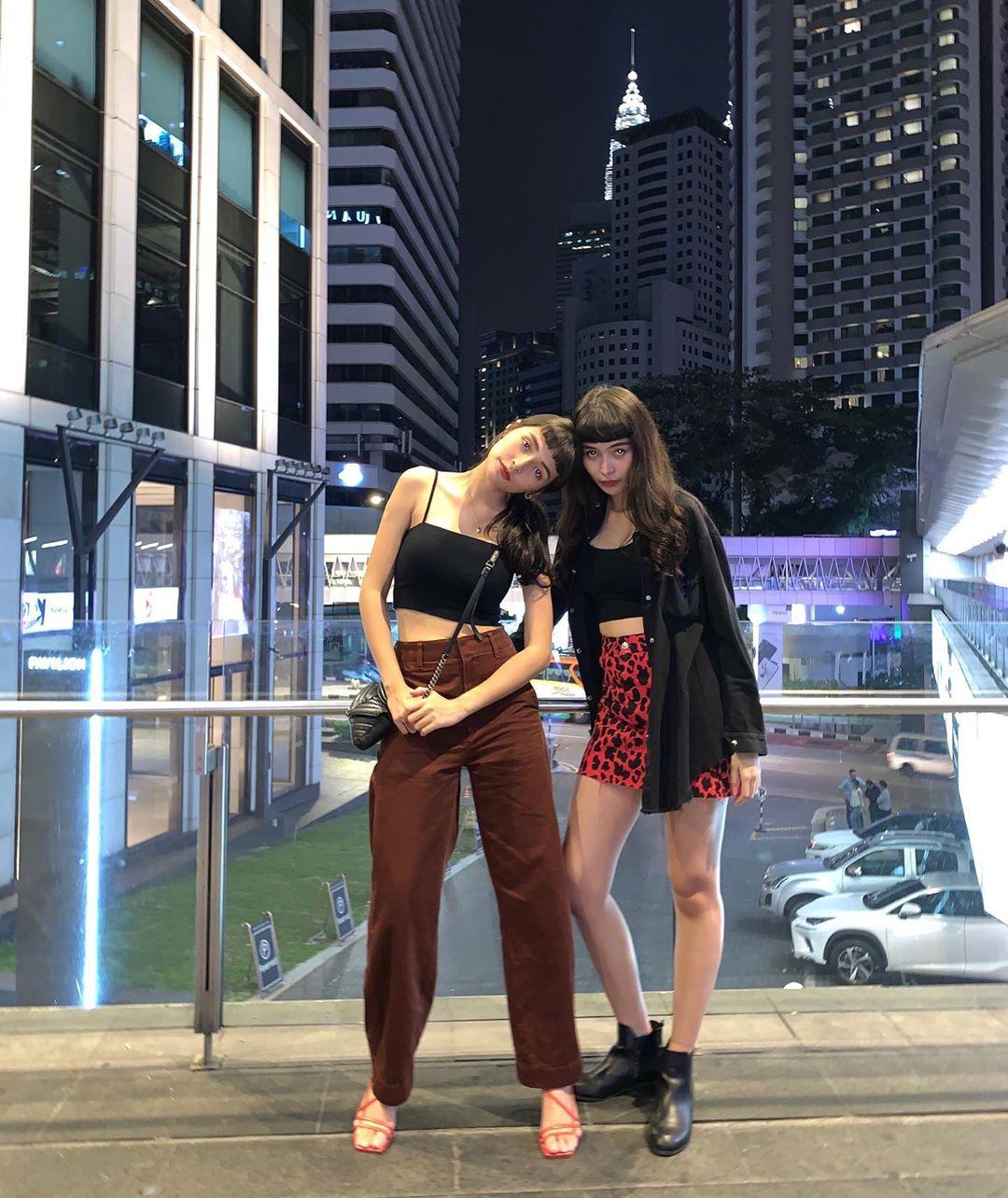 四国混血美女撞脸奥黛丽赫本,马来西亚网红双胞胎姐妹