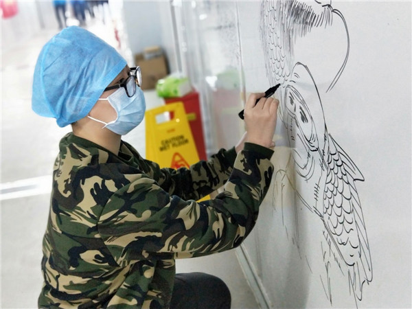 火神山雷神山抗疫手抄报,雷神山医院logo手绘