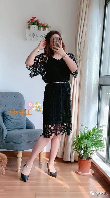 钩针编织叶子连衣裙图解,柳叶连衣裙钩针编织教程