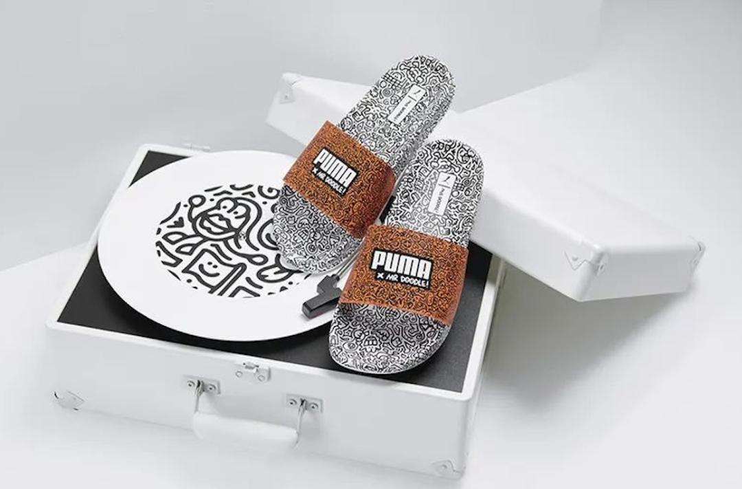 puma新款涂鸦红蓝两个配色,puma新出的联名