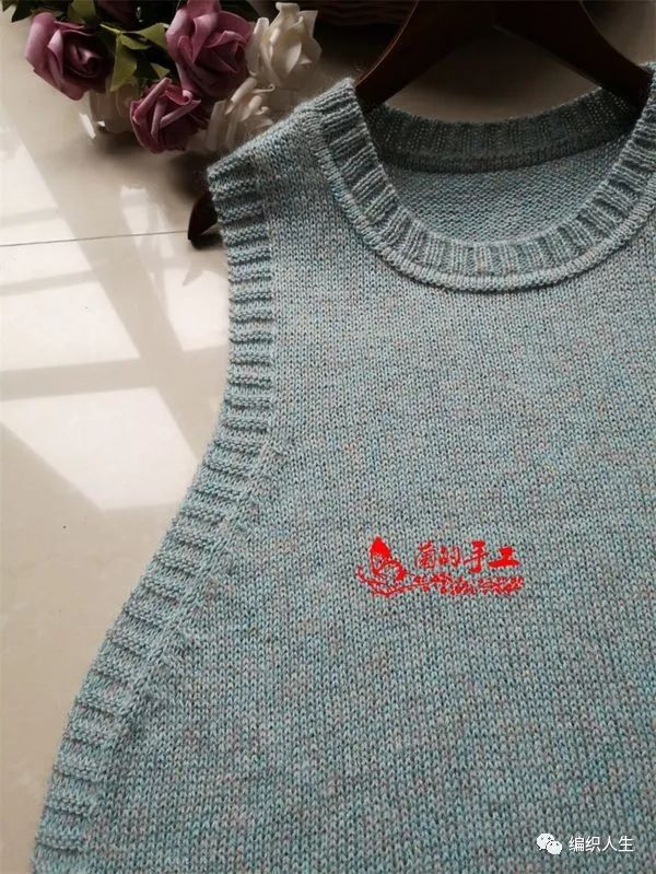 棒针背心编织女教程,两片式宝宝棒针背心