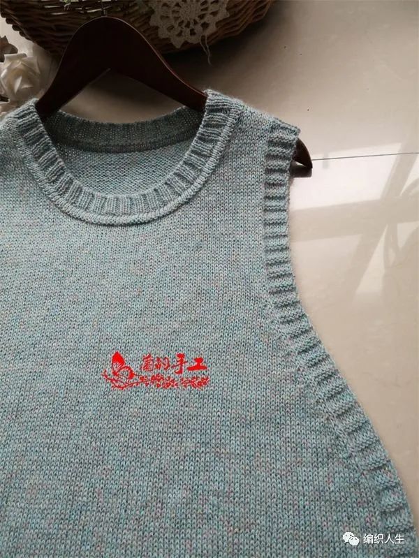 棒针背心编织女教程,两片式宝宝棒针背心