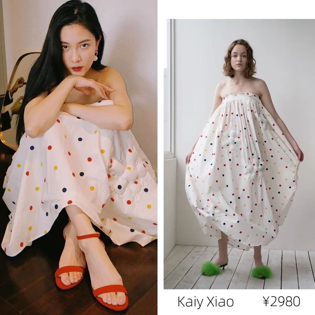 明星银色礼服钟楚曦,钟楚曦zara