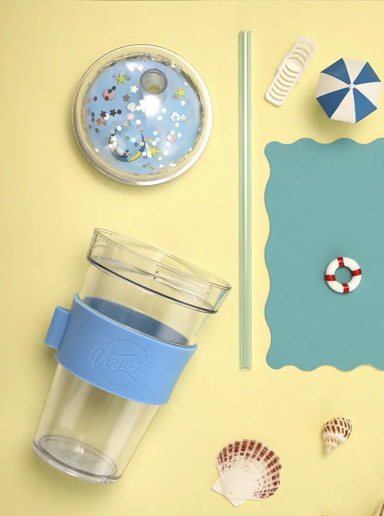 泰福高泰迪吸管杯,泰迪珍藏水杯