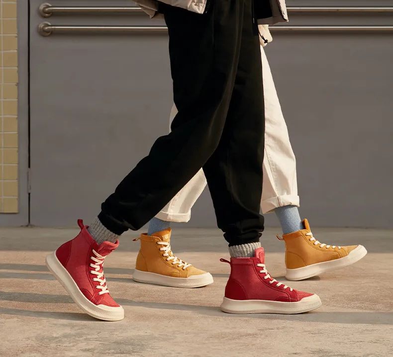 秋冬必备加绒高帮帆布鞋,秋冬鞋推荐学生党帆布鞋