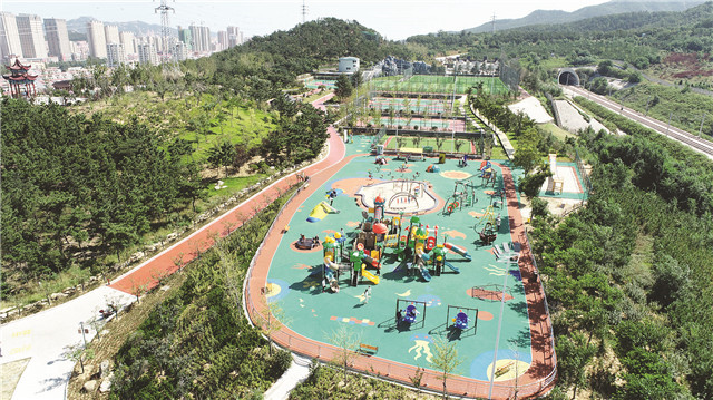 假期去公园玩的地方,威海经区蒿泊口袋公园