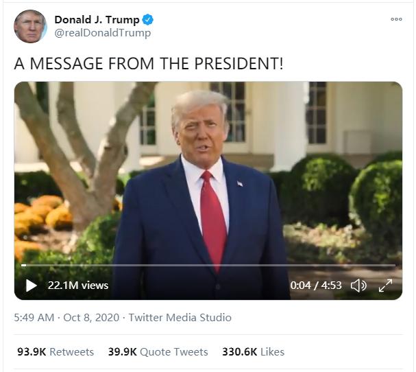 特朗普治新冠肺炎费用是多少,特朗普新冠治疗花了多少钱