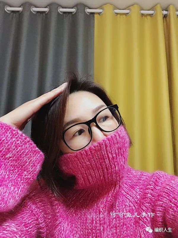 女式高领套头衫裁剪,女士春秋针织拼色套头衫