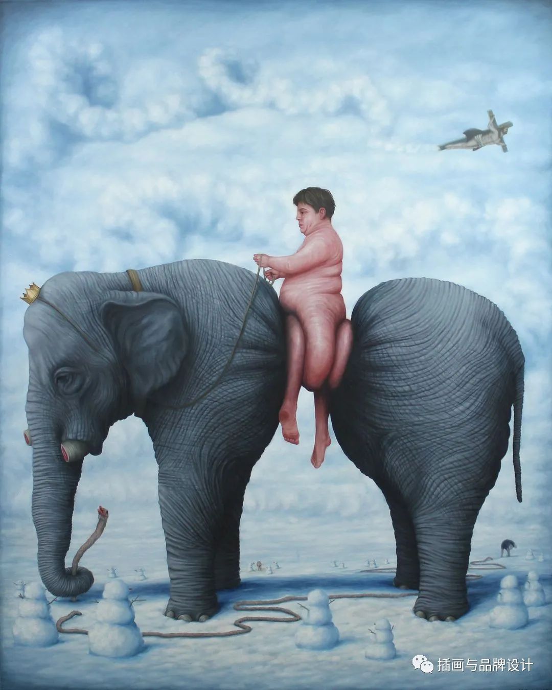 荒诞极端插画,荒诞主义插画