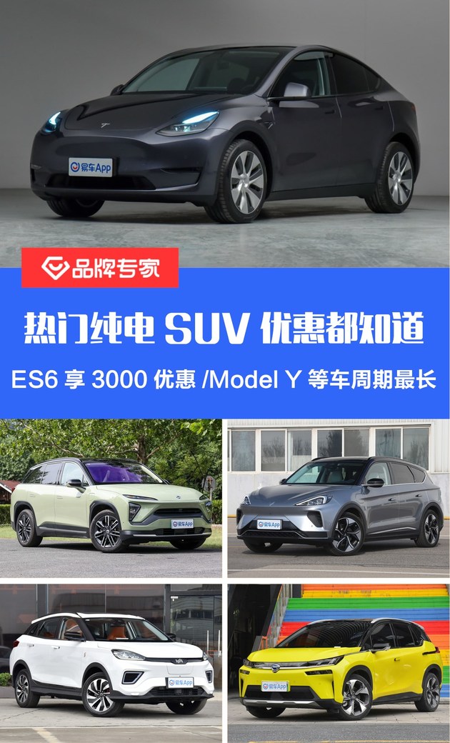 纯电动suv补贴后价格,新款es6目前优惠行情