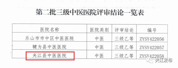 夹江县的三大医院,夹江二级以上公立医院