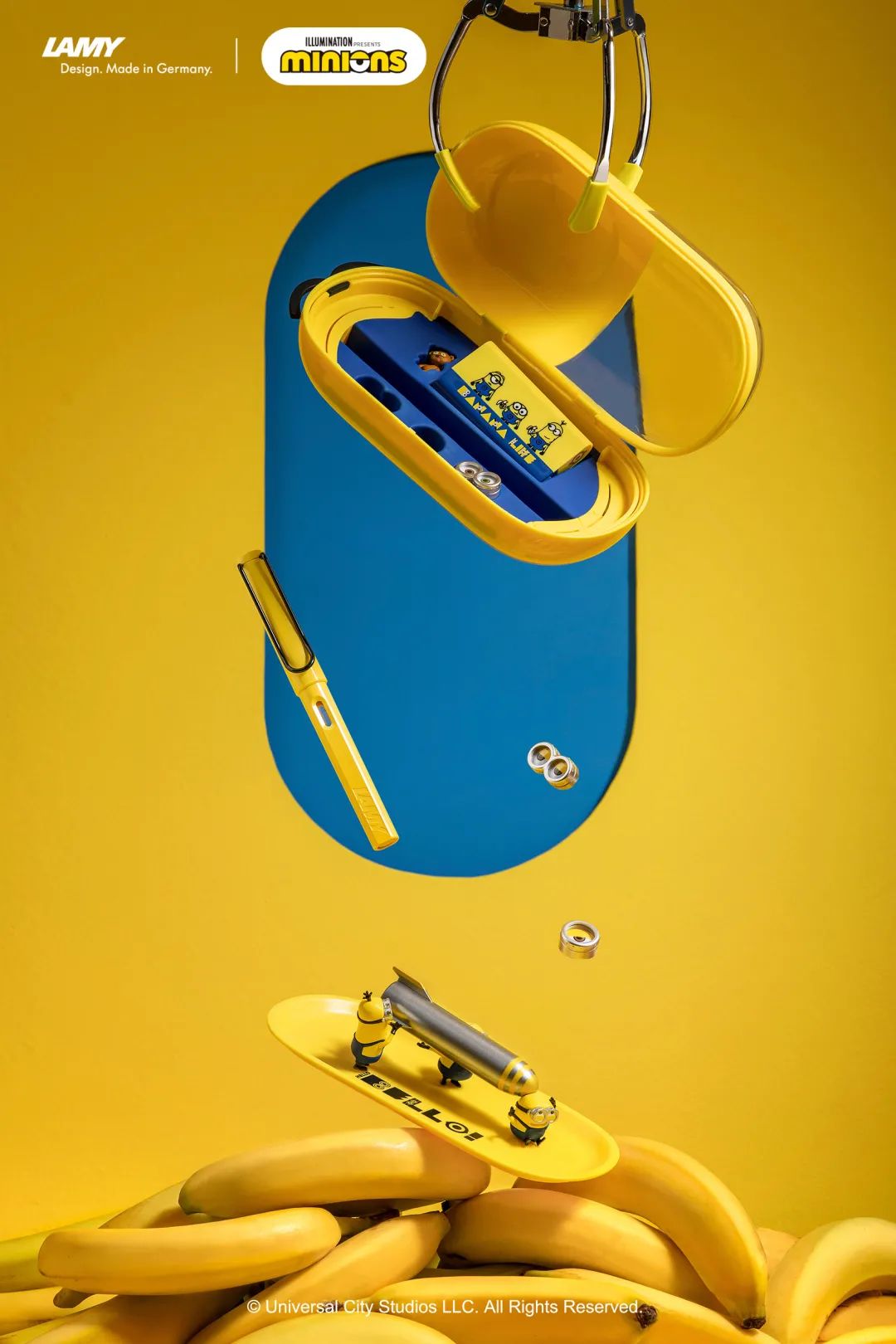 环球影城小黄人限定钢笔,环球影城联名款小黄人钢笔