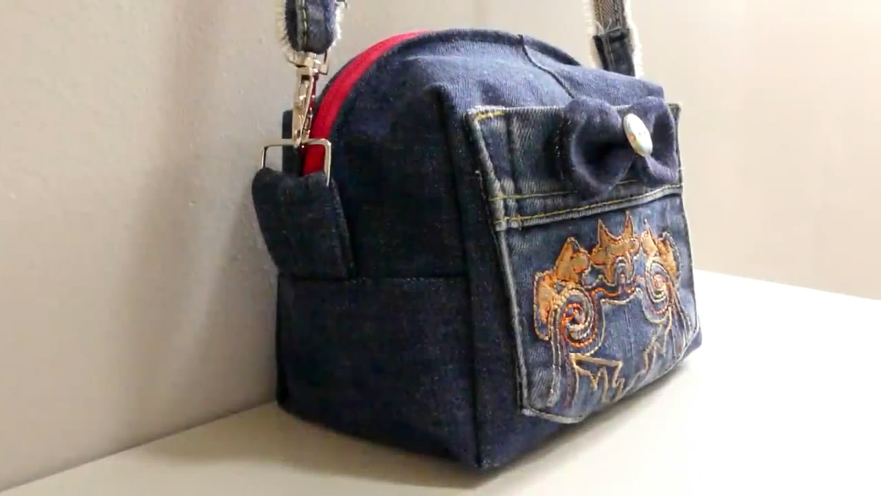 牛仔裤做斜挎包的做法大全,简单的斜挎包怎样做