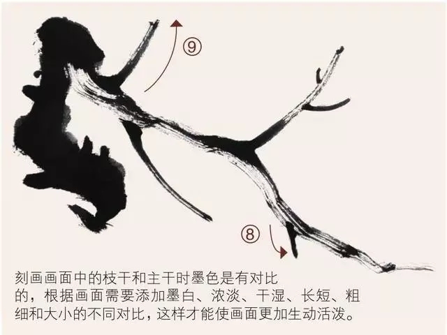 梅花枝干的构图及画法,梅花枝干应该怎么画国画