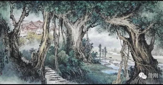 曾刚国画山水技法4,曾刚雪景国画山水画图片