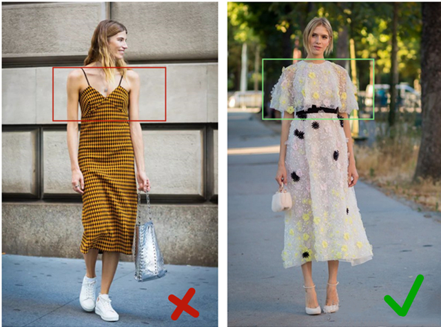 肩窄偏瘦干瘪女生怎么穿,肩窄胸平怎样穿衣服