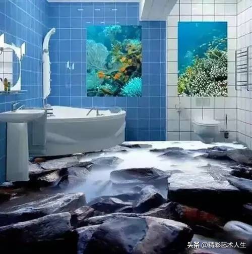 这才叫3D地板砖，你家的只能叫砖