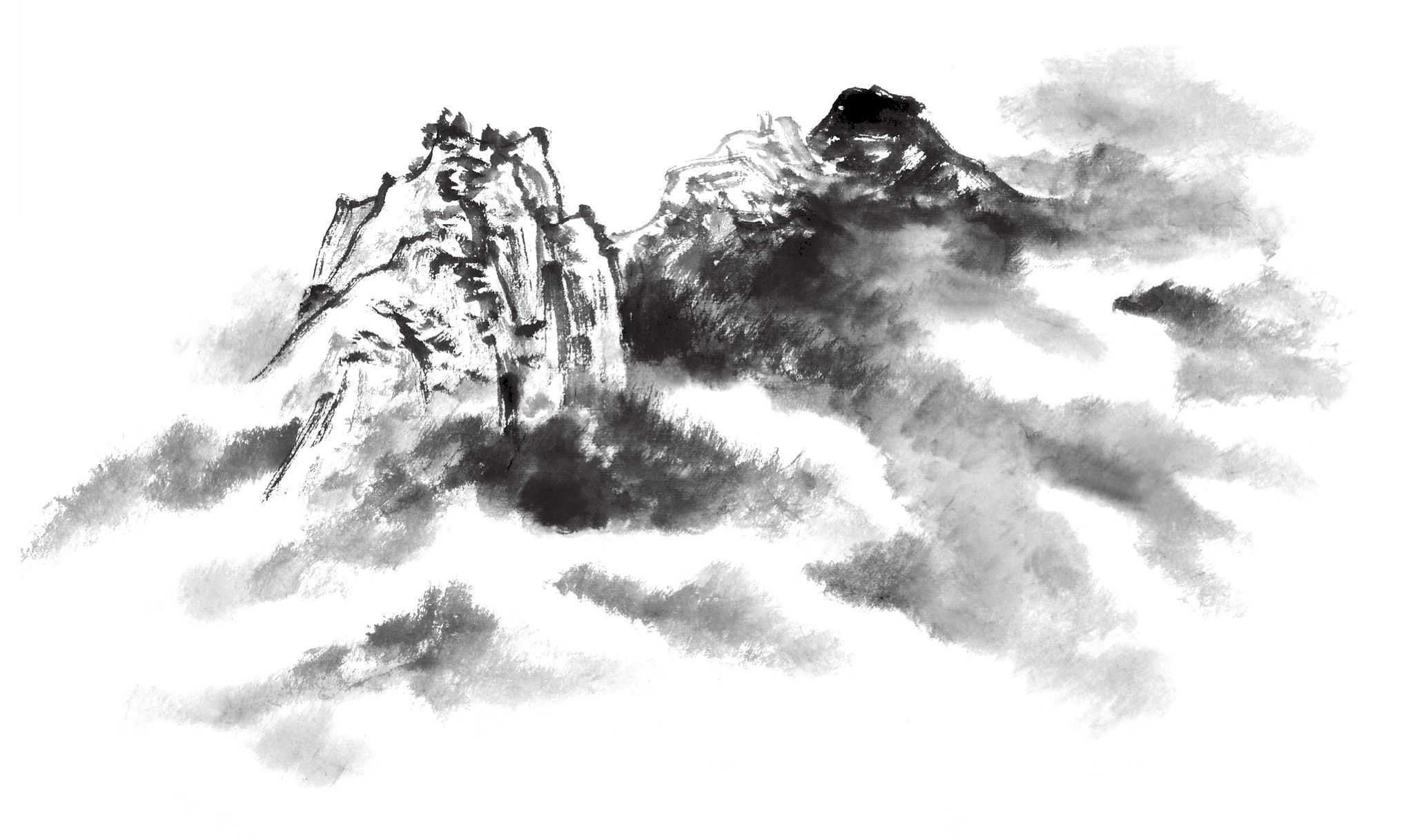 云简易画法,云简单素描画