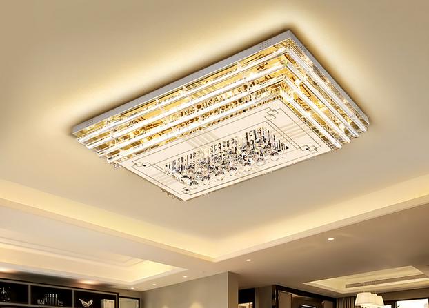 客厅水晶灯图片大全,客厅水晶灯用什么颜色灯泡好看