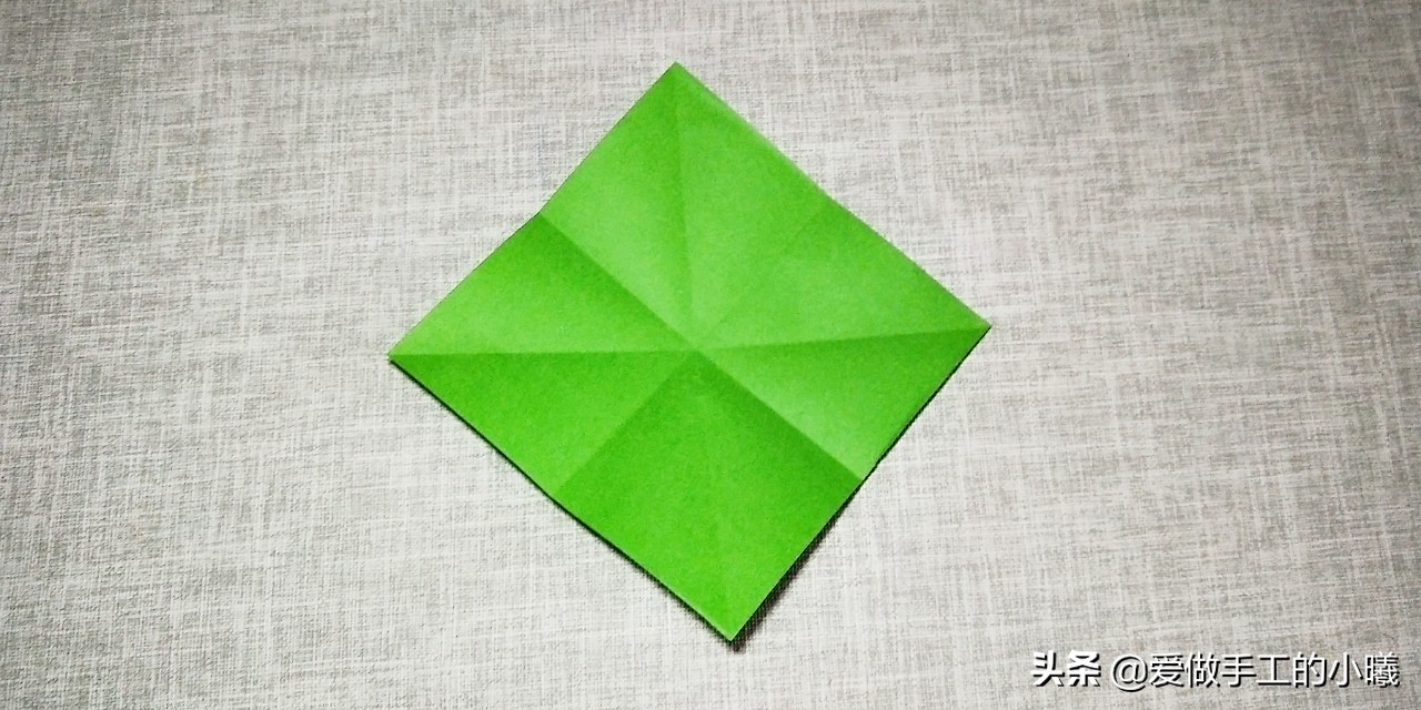 折纸树叶书签制作方法,折纸教程可爱小书签