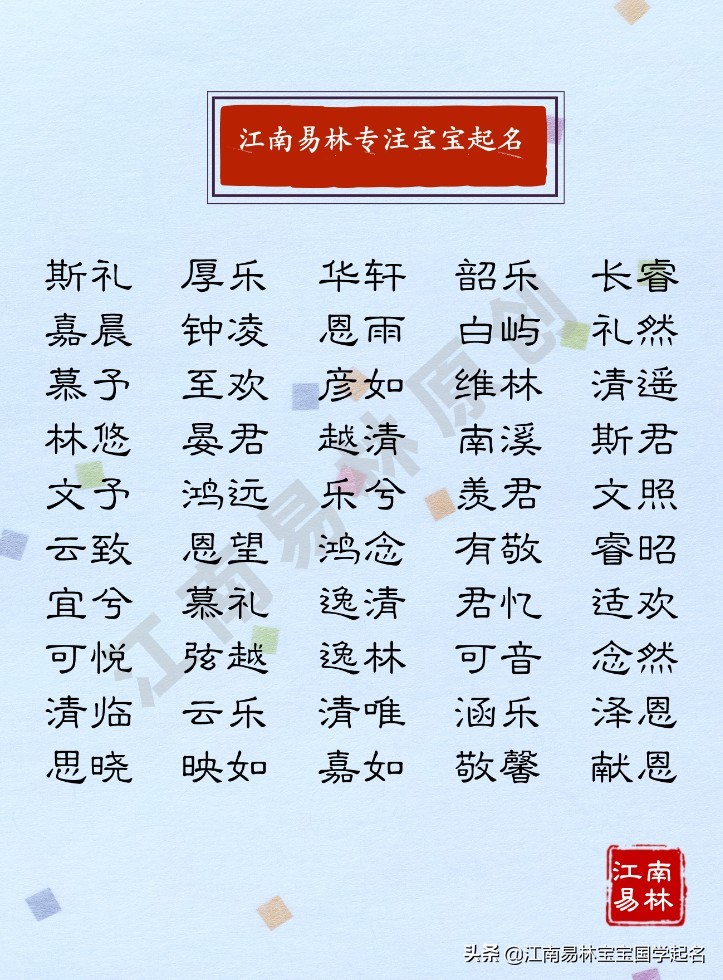 这些福气满满的名字,宛如幸运星降临,人生之路无往不利